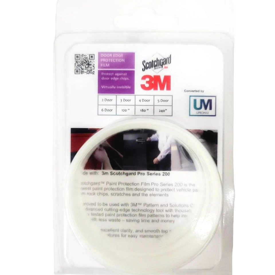 Película protectora de pintura protectora de borde de puerta 3M 180" tiras transparentes coche camión mini furgoneta ATV Foto 4 de 4
