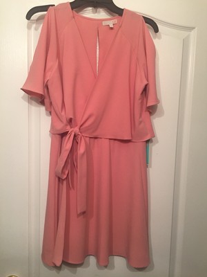 peach spring dress