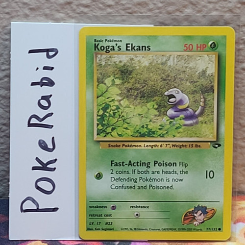 Koga's Ekans 77/132 Gym Challenge-Unlimited Edition NM Regular