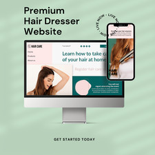 Custom Hairdresser Website, Barber Shop Shopify Website, Hair Stylist WordPress