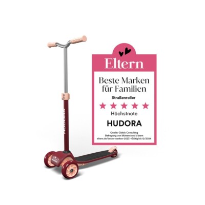 HUDORA Tri-Scooter, bordeaux| cityroller | roller | tretroller | kinderroller