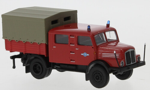 Brekina 71763 - 1/87 Ifa S 4000-1 Bautruppwagen,Fire Brigade,2. Version,1960