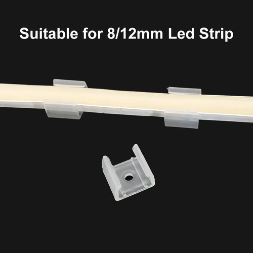 Striscia LED Luci Fissaggio Clip Supporto Connettore Accessori 220V 2835 Luce Neon - Foto 3 di 22