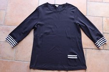 Pullover von Peckott in Gr. 44 __ schwarz mit weißen Details