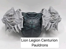 3d Printed LION LEGION CENTURION PAULDRONS For 1.0 Mythic Legions 1/12 Scale
