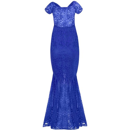 Pregnancy Women Long Dress Deep V-Neck Maternity Lace Gown For Photography Shoot - Picture 17 of 18
