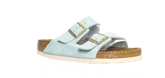 Birkenstock Womens Arizona SFB Light Blue Suede Sandals EUR 36 (1420656) for sale online | eBay