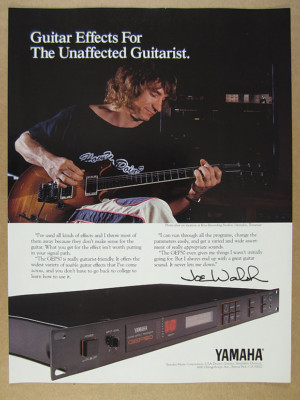 1988 joe walsh photo Yamaha GEP50 Guitar Effects vintage print Ad