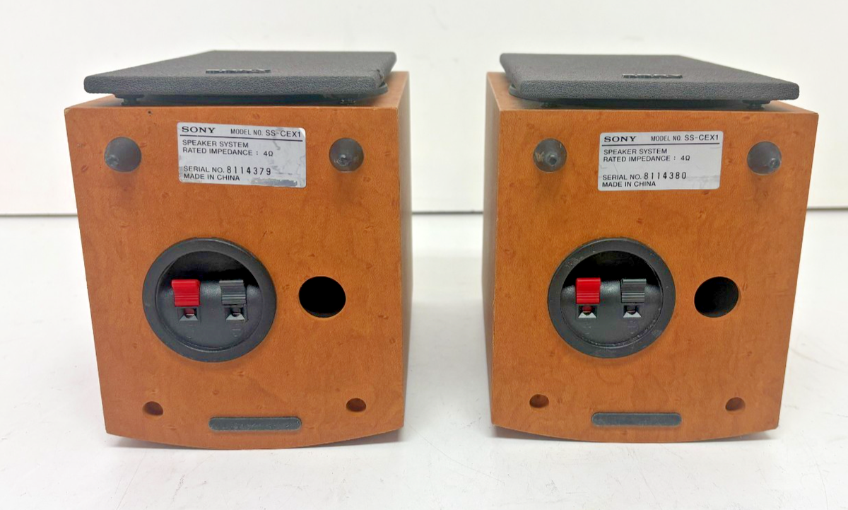 Sony SS-CEX1 High-Quality 2-Way Bookshelf Speakers Brown EXCELLENT
