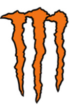 Monster Energy, Orange, Vinyl Die Cut Sticker