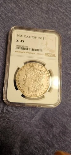 1900-O/CC MORGAN SILVER DOLLAR NGC XF-45