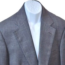 Brooks Brothers Mens 42L Houndstooth Blazer Sports Coat 100 Wool Suit Jacket