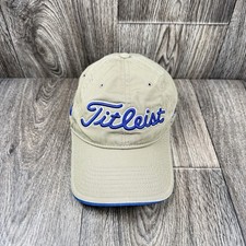 Titleist Golf FJ ProV1 Hat Cap Tan Blue Adjustable Strapback FootJoy