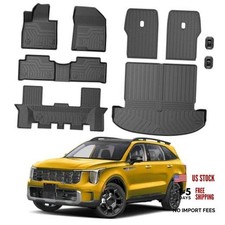 Floor Mats Set for Kia Sorento 2021-2025 2026 6 Seater, Not for Hybrid , All