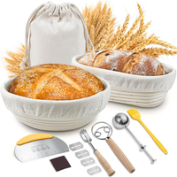 GäRköRbchen Set, Sopito GäRköRbchen FüR Brot 23Cm Rund & 24,5Cm Oval GäRkorb Mit
