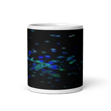 Gradient Particle Clusters Ceramic Coffee Mug - 11oz Tea Cup Drink Cup
