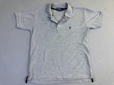 Polo Ralph Lauren Polo Shirt Youth Small Gray Custom Fit Pony Logo Cotton