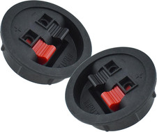 Speaker Box Terminal Cup, 2 Pack round Spring Subwoofer Box Terminals Binding Po