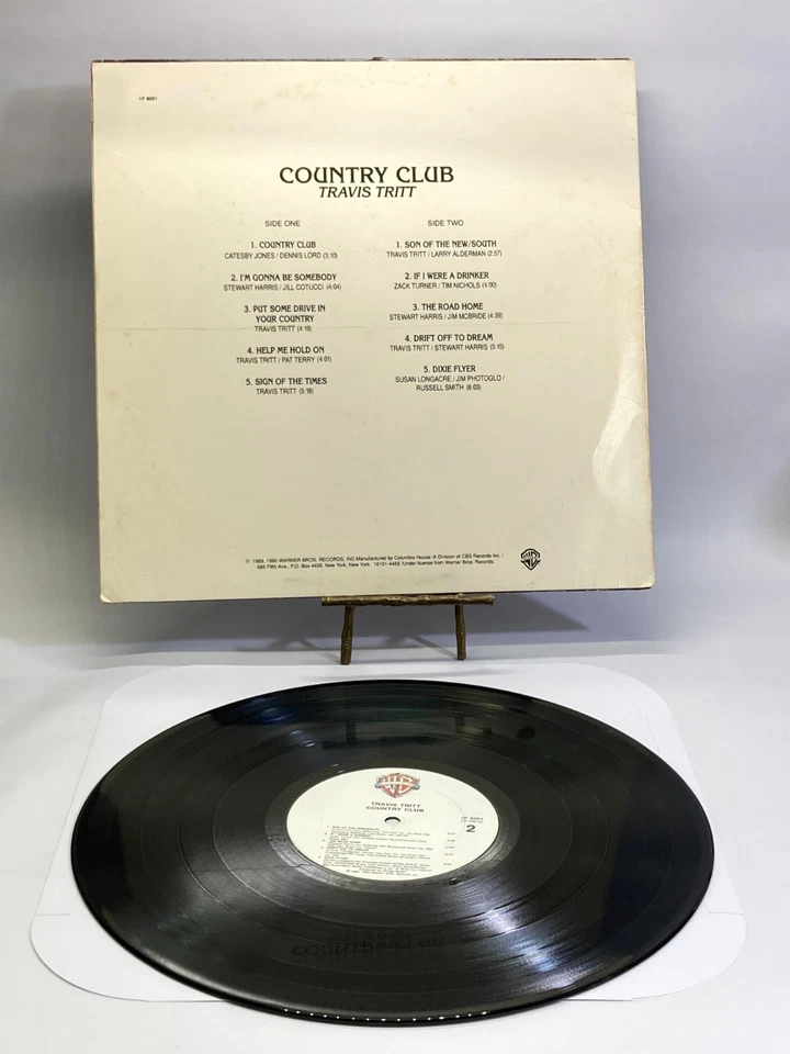 Travis Tritt Country Club Vintage Vinyl LP 1990 Warner Bros. Record 1P-8001 Foto 4 de 4