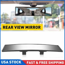 11" Universal Car Rear View Wide Angle Convex Panoramic Rearview Mirror Click On