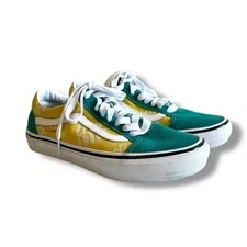 Vans Sneakers Size 7.5 Skate Old Skool Aloha Marine Gold Shoes 500714
