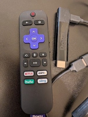 Roku Streaming Stick+ 3810X 4K Media Player w Remote, WR001 Wi-Fi Cable & Power