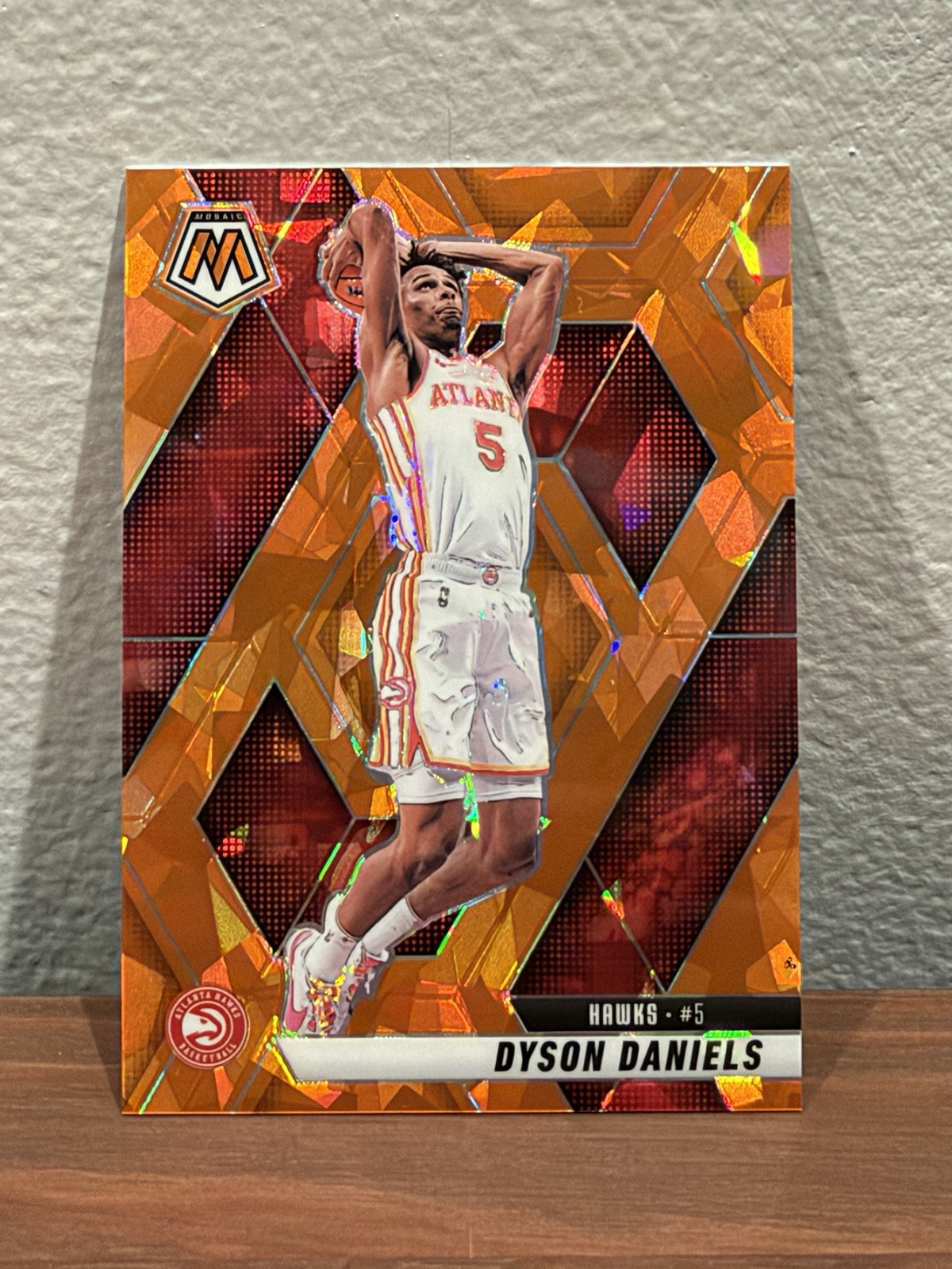 Dyson Daniels 2024-25 Panini Mosaic Orange Ice Prizm /49 SP Hawks
