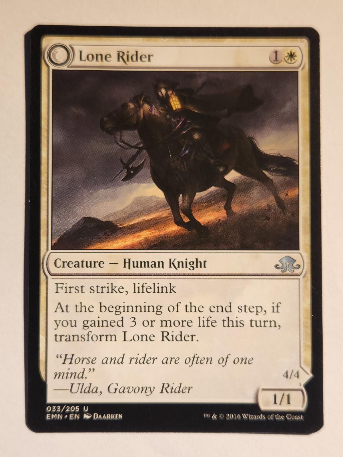 Lone Rider 33 Eldritch Moon Magic: The Gathering Uncommon LP