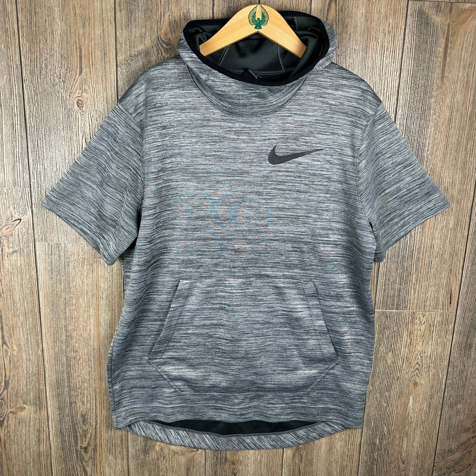 Nike Spotlight Basketball Hoodie Short Sleeve Athletic Gray Mens Size Large