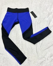 Michi Supernova Leggings Womens M Black Purple Sheer Mesh Gym Workout Yoga Sexy