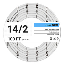 14/2 NM-B Cable 100 FT   UL Listed Residential Indoor Electrical Wire with Groun