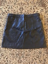 Art Class Girls' Size XL 14 Black Faux Leather A-Line Skirt