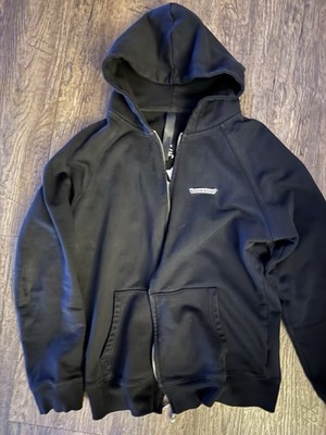 Chrome Hearts Black Full Zip Cotton Hoodie Graphic Print Hooded