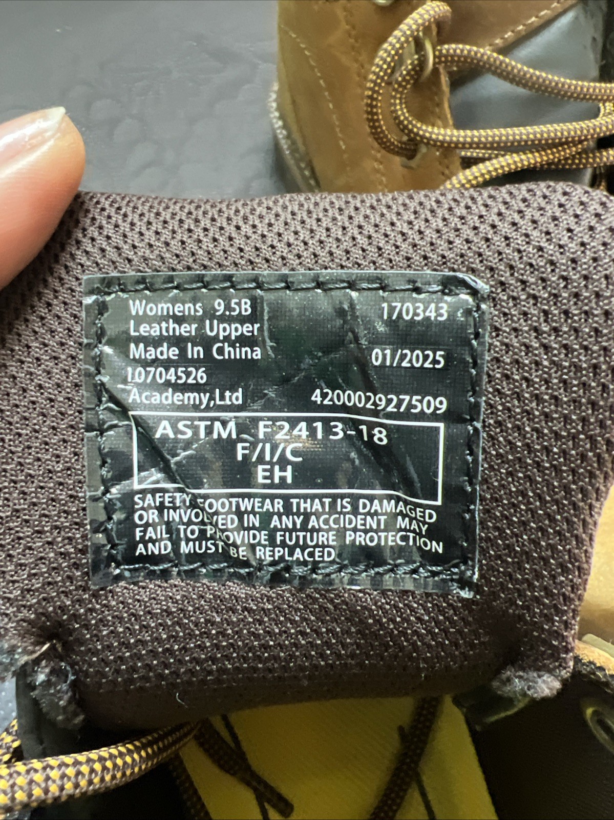 Brazos Women's Steel Toe Leather Work Boots, Size 9.5B Safety Outdoors Gorpcore image 7