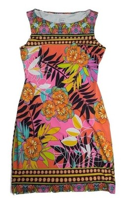 Cache Women's Floral Print Sleeveless Sheath Dress Size 6