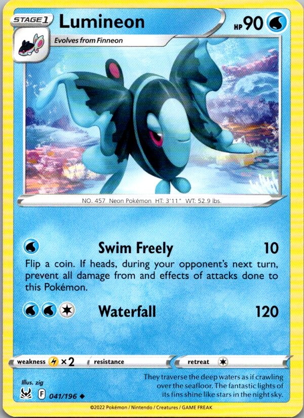 LUMINEON 041/196 LOST ORIGIN POKEMON