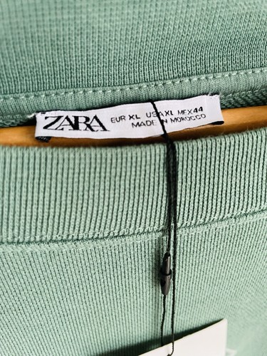 Zara Women's Upbeat Rhythm Oversized Green Cotton Sweater XL 16 BNWT RRP £35.99 - Picture 9 of 12