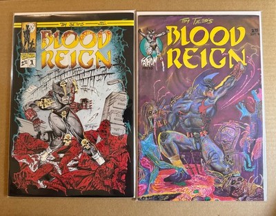 Blood Reign #1 & 2 SET | FN+ Tim Tyler Fathom Press 1991 | Combine Shipping