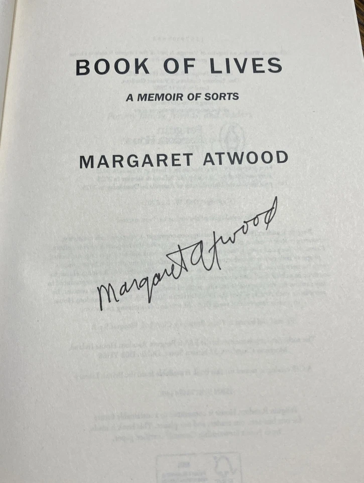 Book of Lives: Signed Margaret Atwood 1st Edition New - Image 2 of 4