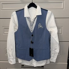 Next Boys Formal Shirt, Tie & Waistcoat Set, Age 11. Brand New With Tags RRP &pound;36