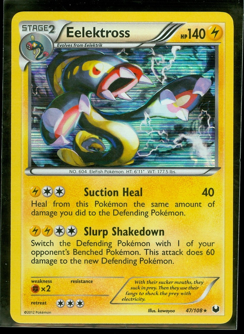 Pokemon EELEKTROSS 47/108 Dark Explorers RARE HOLO - NEAR MINT