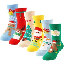 Kids Christmas Socks Crazy Socks for Kids Holiday Funny Xmas Gift, Winter War...