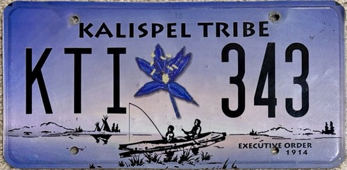 2020 ‘s Kalispel Tribe Executive Order 1914 Washington License Plate