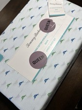 Tommy Bahama ICONIC MARLIN QUEEN Sheet Set NEW COTTON PERCALE NICE