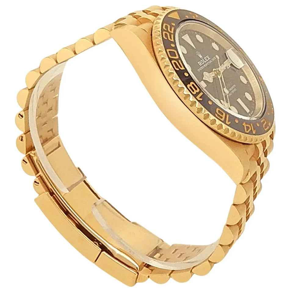 Rolex GMT-Master II 18k Oro Amarillo Jubileo Automático Negro Reloj para Hombres 126718GRNR Foto 2 de 3