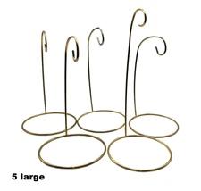 14 Ornament Holders/Display Stands - 5 large wire, 7 small, 2 acrylic