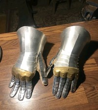 Medieval Steel Gauntlets Knight Armor Gloves Gothic LARP Cosplay Hand Armor