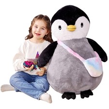 Giant Penguin Stuffed Animal Toy, 23" Jumbo Plush