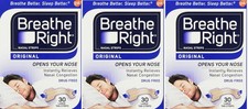 3 Pack Breathe Right Original Nasal Strips 30 Large Tan Strips