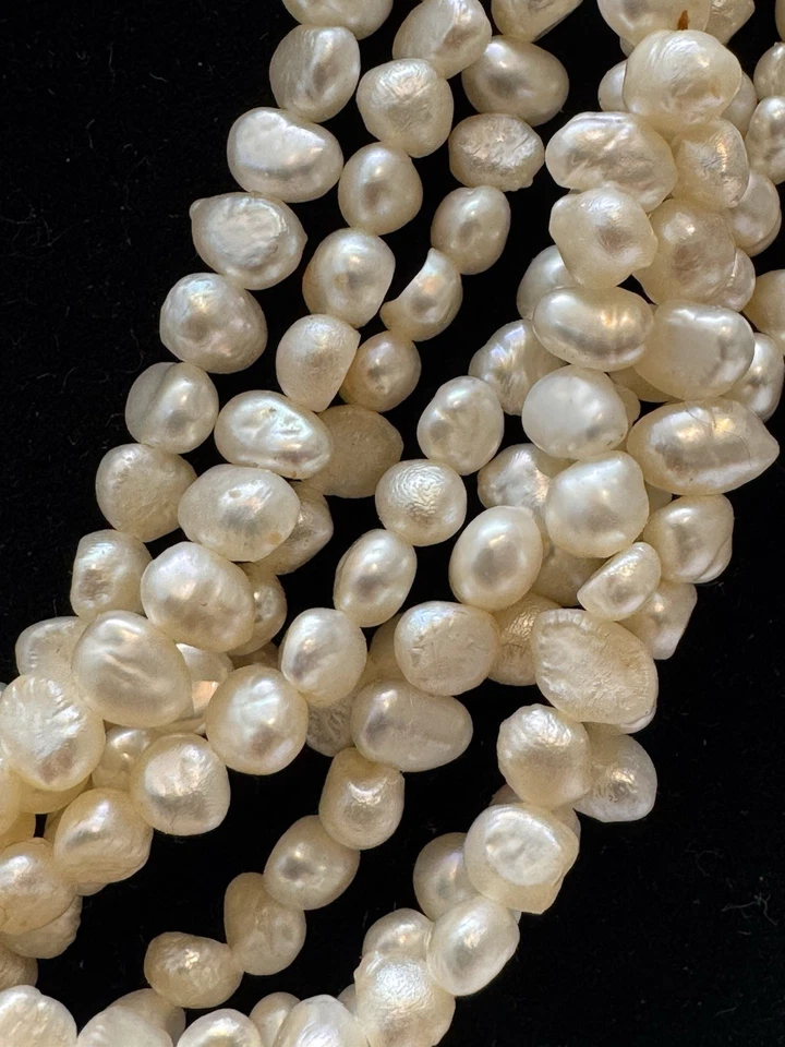 Collar Ross Simons Perla de Agua Dulce Multihilo Plata Esterlina Foto 4 de 4